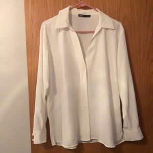 Zara button up blouse